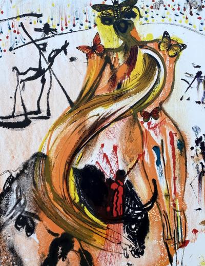 Salvador DALI - Tauromachie aux papillons, 1972 - Lithographie originale signée 2